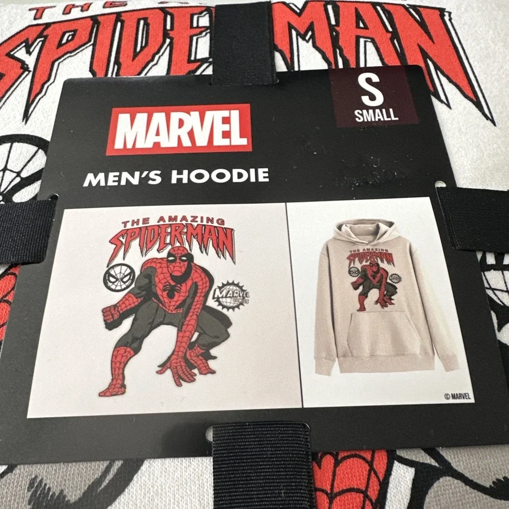 Marvel The Amazing‎ Spiderman Hoodie Sweatshirt Men's Pullover Small